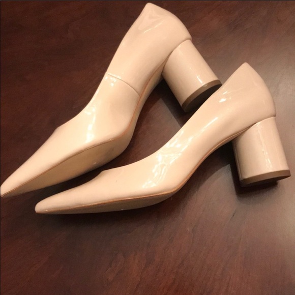 Nude Patent Leather Zara Round Heel - Picture 2 of 3